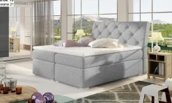 Boxspringbett mit 2 Bettkasten Beverly 180x200 Polsterbett weiß grau schwarz beige