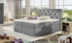 Boxspringbett mit 2 Bettkasten Beverly 180x200 Polsterbett weiß grau schwarz beige