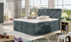 Boxspringbett mit 2 Bettkasten Beverly 180x200 Polsterbett weiß grau schwarz beige