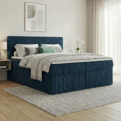 Boxspringbett RALF mit Bettkasten und Topper H2/H3/H4 - Doppelbett in vielen Größen