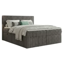 Boxspringbett RALF mit Bettkasten und Topper H2/H3/H4 - Doppelbett in vielen Größen