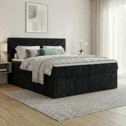 Boxspringbett RALF mit Bettkasten und Topper H2/H3/H4 - Doppelbett in vielen Größen