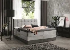 Boxspringbett Schlafzimmerbett TAVIRA 160x200cm in Stoff