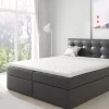 Boxspringbett Schlafzimmerbett OVIEDO 180x200cm Kunstleder Schwarz