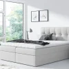 Boxspringbett Schlafzimmerbett CARMEN 180x200cm Hellgrau