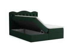 Boxspringbett Schlafzimmerbett LODOS 140x200cm Kunstleder Soft Rot