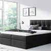 Boxspringbett Schlafzimmerbett CARMEN 200x200cm Schwarz