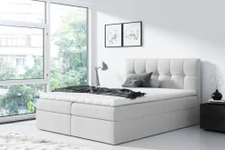 Boxspringbett Schlafzimmerbett CARMEN 200x200cm Hellgrau
