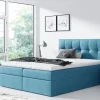 Boxspringbett Schlafzimmerbett CARMEN 200x200cm Hellblau