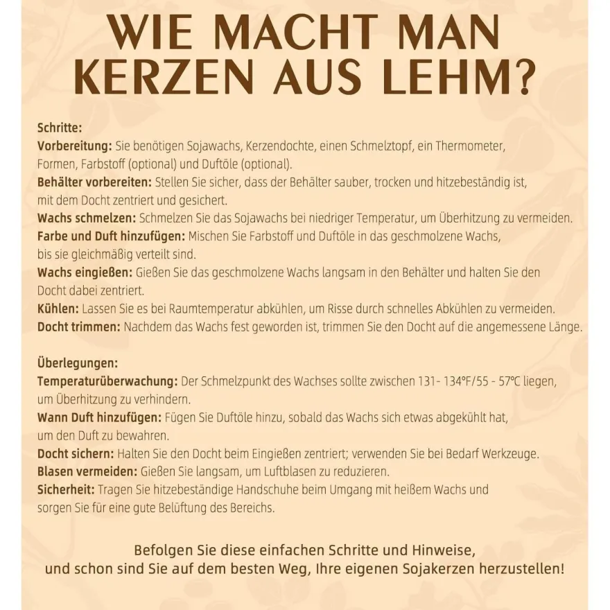 BOYUJK Premium Sojawachs Flocken für Kerzenherstellung, 4kg - 100% Natürlich