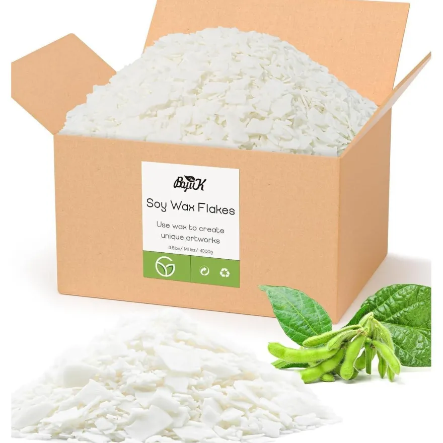 BOYUJK Premium Sojawachs Flocken für Kerzenherstellung, 4kg - 100% Natürlich