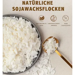 BOYUJK Sojawachs Flocken für Kerzenherstellung, 5KG Premium Natürlich, 100