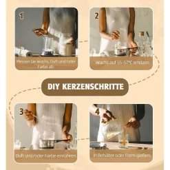 BOYUJK Sojawachs Flocken für Kerzenherstellung, 5KG Premium Natürlich, 100
