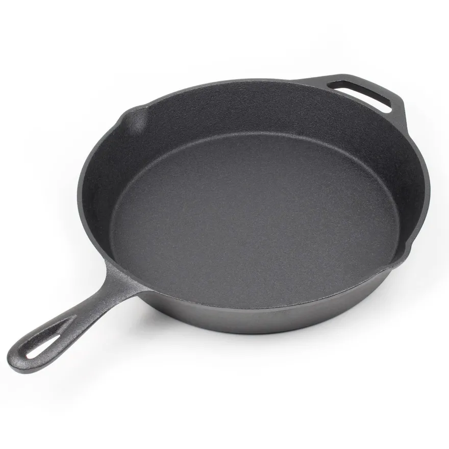 Bratpfanne Gusseisen Ø30cm mit Griff Feuerpfanne Grillpfanne Steakpfanne