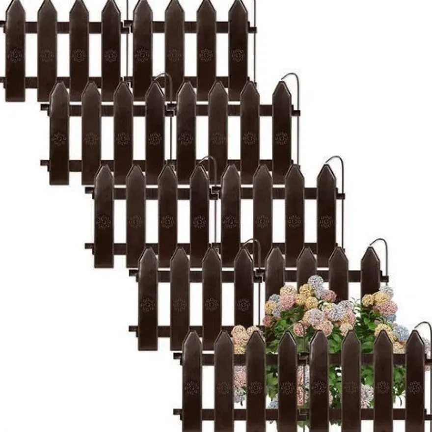 Brauner Gartenzaun 20x15 cm 10 Stück