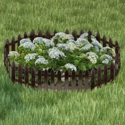 Brauner Gartenzaun 20x15 cm 10 Stück