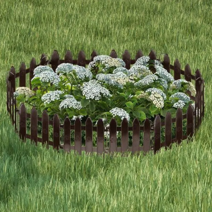 Brauner Gartenzaun 20x15 cm 10 Stück