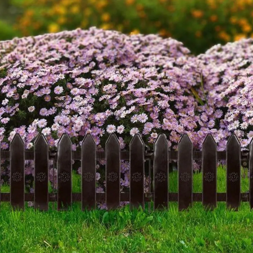 Brauner Gartenzaun 20x15 cm 10 Stück