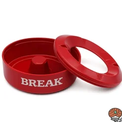 Break Aschenbecher aus Kunststoff, rot, Ø 10 cm
