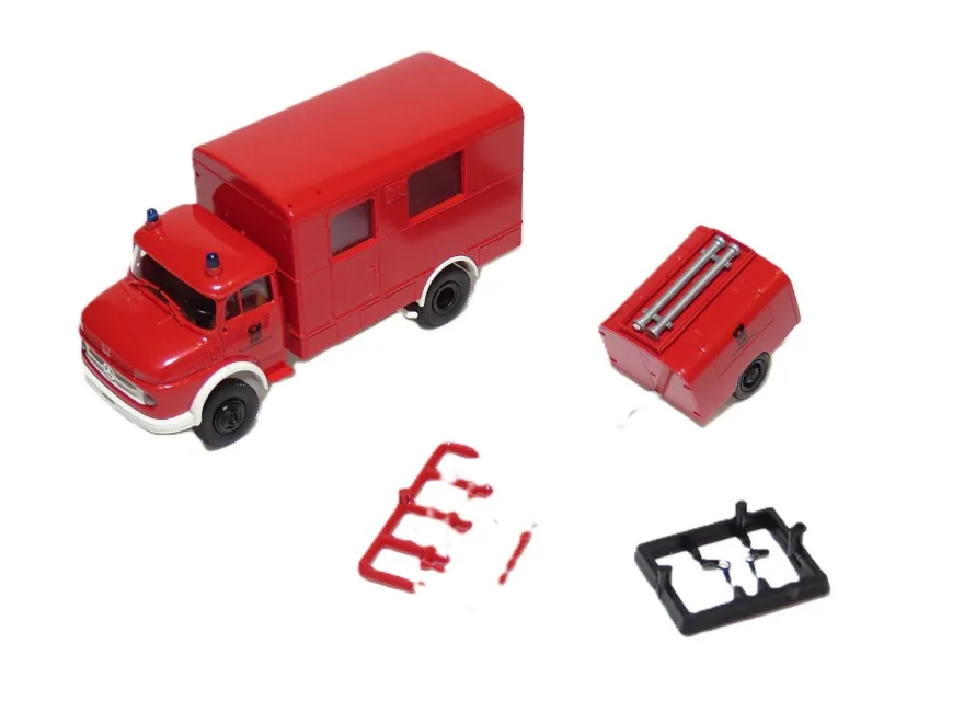 Brekina - Mercedes L/ LA 322 DBP - Gepäckanhänger S 119 Katastrophenschutz - HO 1:87
