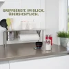 bremermann Küchenregal mit Rollenhalter und Utensilienhalter, Edelstahl