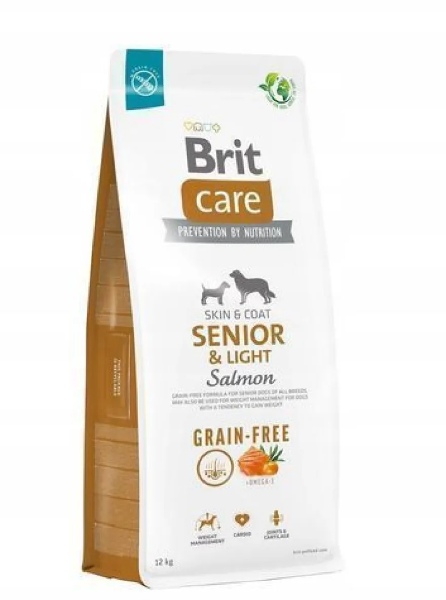 Brit Care Hundefutter getreidefrei Senior & Light Lachs 12 kg