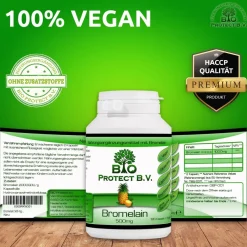 Bromelain mit 2000 GDU/ g / 4000 F.I.P./ g - 500 mg / 120 Kapseln Bio Protect
