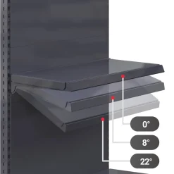 Brooklyn | Gondel Wandregal | B200xH135cm | Inkl. 2 Regalböden | Komplett Set | Verk