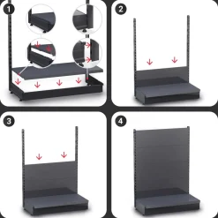 Brooklyn | Gondel Wandregal | B200xH135cm | Inkl. 2 Regalböden | Komplett Set | Verk