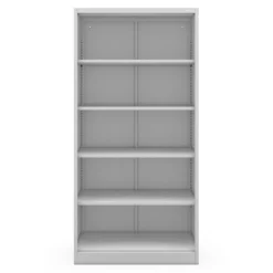 Büroregal aus Metall, verschraubt, mit geschlossener Rückwand, 900 × 1850 × 450 mm