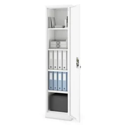 Büroschrank Aktenschrank Metallschrank Lagerschrank 185 cm x 45 cm x 40 cm Weiß