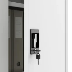 Büroschrank Aktenschrank Metallschrank Lagerschrank 185 cm x 45 cm x 40 cm Weiß