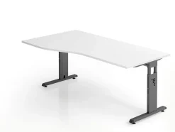 Büro Schreibtisch 180x100 cm Freiform Modell OS18 höheneinstellbar