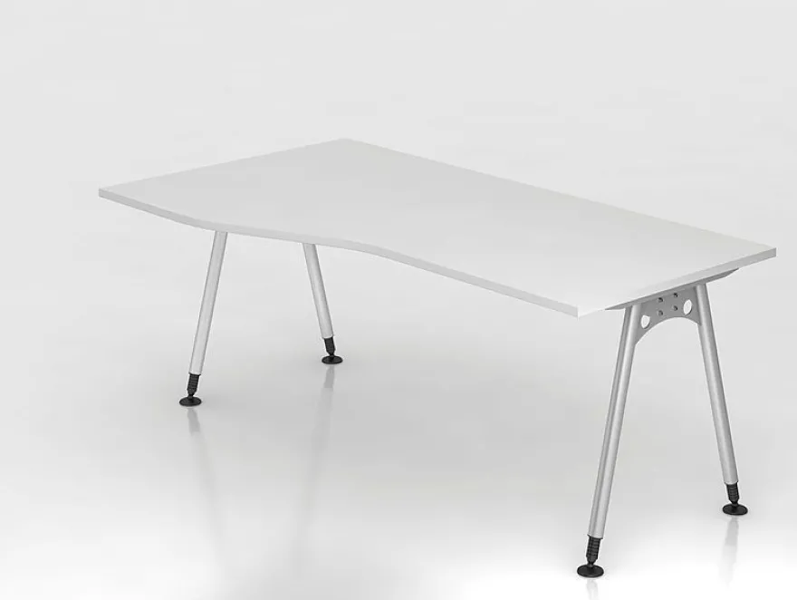 Büro Schreibtisch 180x80/100 cm Freiform Modell AS18 stufenlos höheneinstellbar