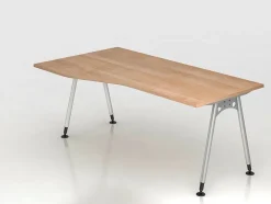 Büro Schreibtisch 180x80/100 cm Freiform Modell AS18 stufenlos höheneinstellbar