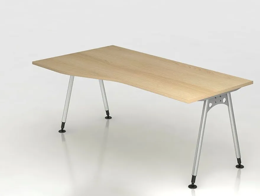 Büro Schreibtisch 180x80/100 cm Freiform Modell AS18 stufenlos höheneinstellbar