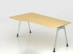 Büro Schreibtisch 180x80/100 cm Freiform Modell AS18 stufenlos höheneinstellbar