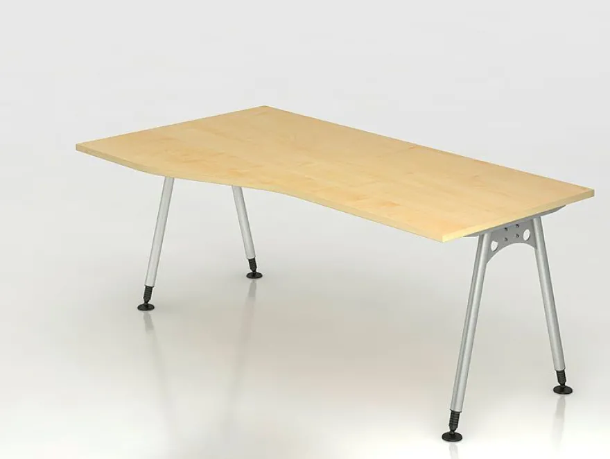 Büro Schreibtisch 180x80/100 cm Freiform Modell AS18 stufenlos höheneinstellbar