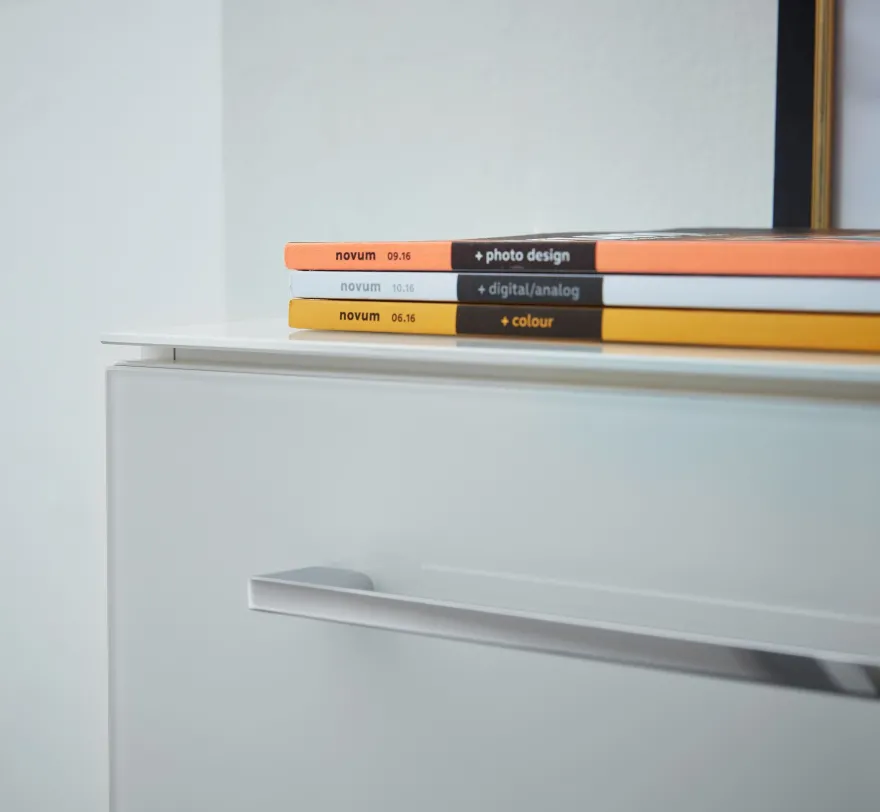 Büro-Set Muenchen 3-teilig, Schreibtisch 160x80 cm, Schrank & Container, Glasfront