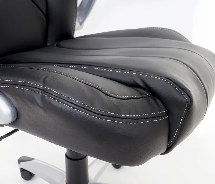Bürostuhl HWC-A65, Schreibtischstuhl Chefsessel Drehstuhl, Kunstleder