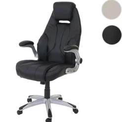 Bürostuhl HWC-A65, Schreibtischstuhl Chefsessel Drehstuhl, Kunstleder