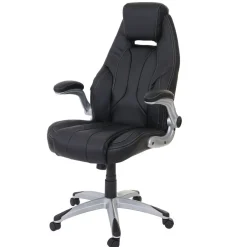 Bürostuhl HWC-A65, Schreibtischstuhl Chefsessel Drehstuhl, Kunstleder