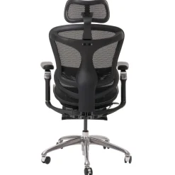 Bürostuhl HWC-N54, Drehstuhl, ergonomisch, Lordosenstütze Fußstütze