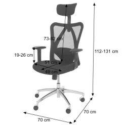 Bürostuhl HWC-O64, ergonomisch, verstellbare Lordosenstütze