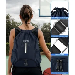 BROTOU Turnbeutel Sportbeutel Fußball Rucksack Kordelzug wasserfest Kinder