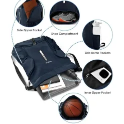 BROTOU Turnbeutel Sportbeutel Fußball Rucksack Kordelzug wasserfest Kinder