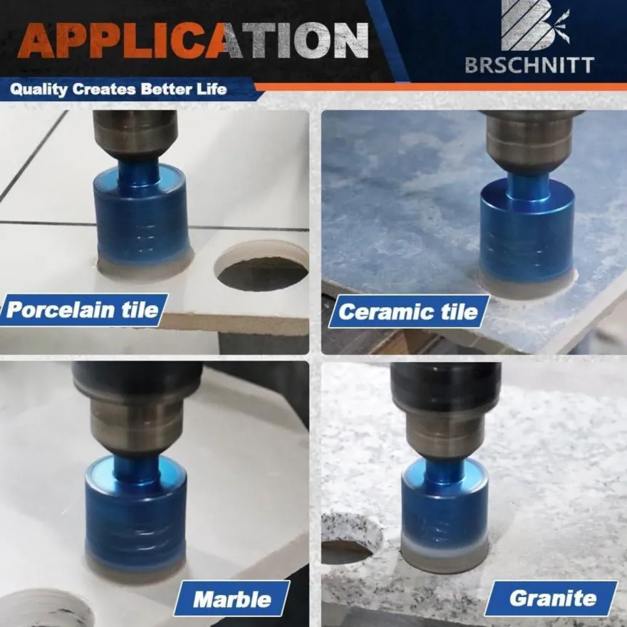 Brschnitt Diamantbohrkrone 65mm - für Keramik, Granit, Porzellan, Fliesen