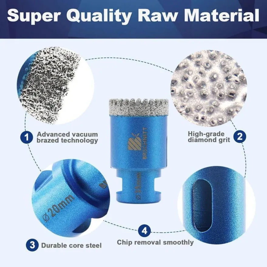 Brschnitt Diamant Fliesenbohrer 25mm M14 Lochsäge für harte Materialien (2