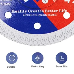 Brschnitt Diamant Trennscheibe 105mm, 4 Stück - Turbo Mesh für harte Materialien
