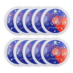 Brschnitt Diamant Trennscheibe 125mm (10er Pack) - Turbo Mesh für harte Fliesen